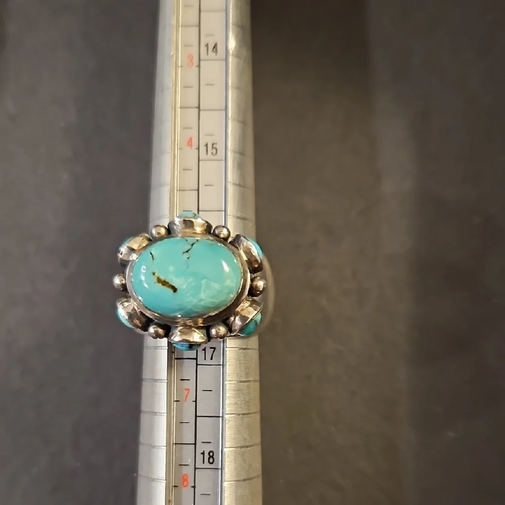 Silver Turquoise Ring - Picture 2 of 5